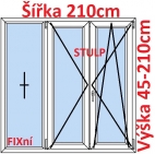 Trojkdl Okna FIX + O + OS (Stulp) - ka 210cm